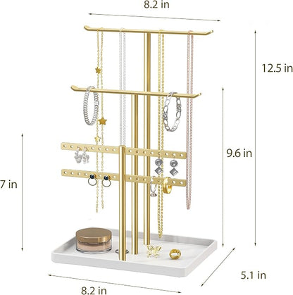 pickpiff Jewelry Stand Holder Organizer: 12.5" Tall Sturdy Hanger - Image 3