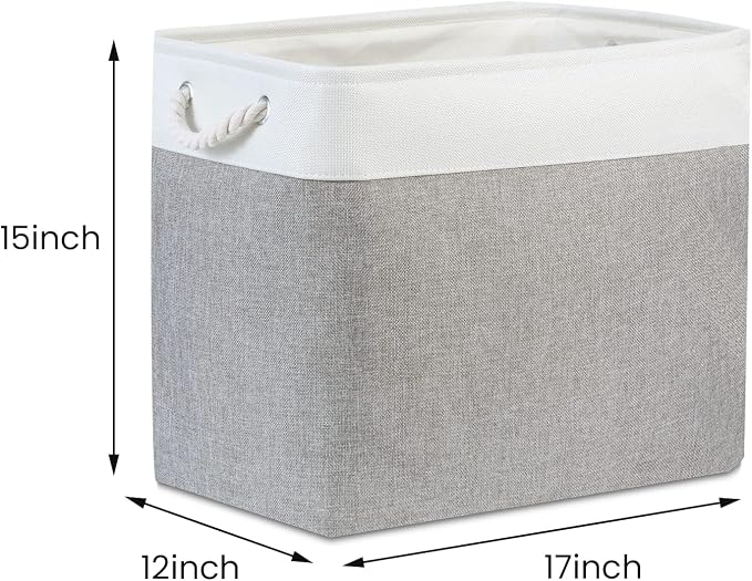 Bidtakay Large Storage Bins for Clothes Fabric Deep Baskets for Organizing Set - Image 6
