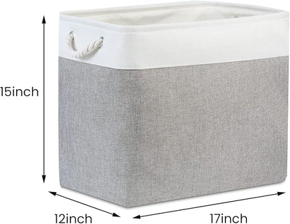 Bidtakay Large Storage Bins for Clothes Fabric Deep Baskets for Organizing Set - Image 6