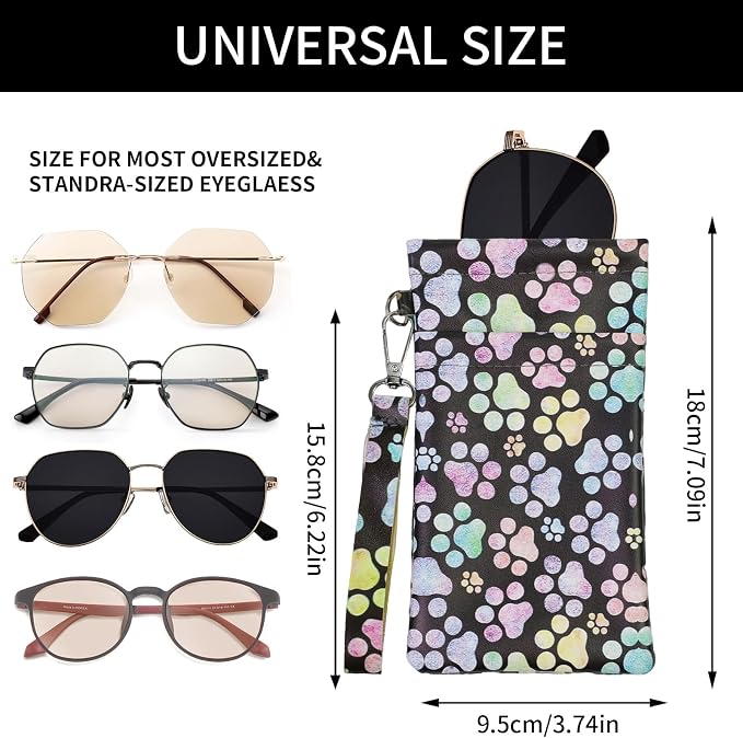 Double Eyeglass Case Soft Dual Glasses Case - Image 2