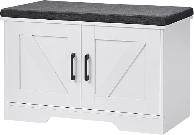 HOMSHO Farmhouse Shoe Storage Bench by HOMSHO