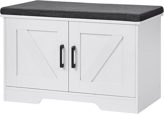 HOMSHO Farmhouse Shoe Storage Bench by HOMSHO