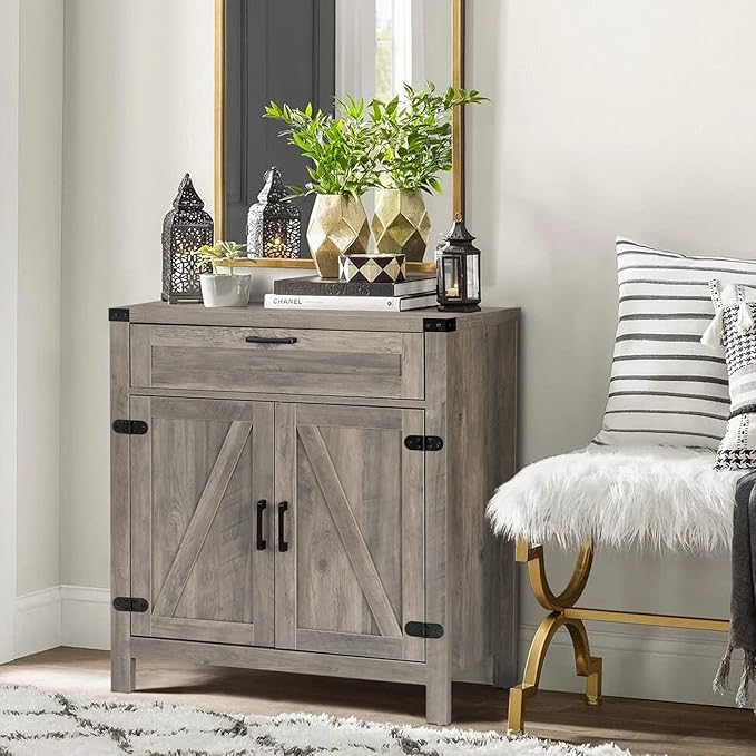 VINGLI Modern Farmhouse Sideboard Buffet Cabinet - Image 7