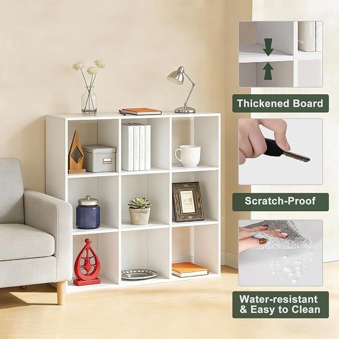 9-Cube Storage Organizer, Reversible Bookcase Shelf, Open Cube Bookshelf - Image 4