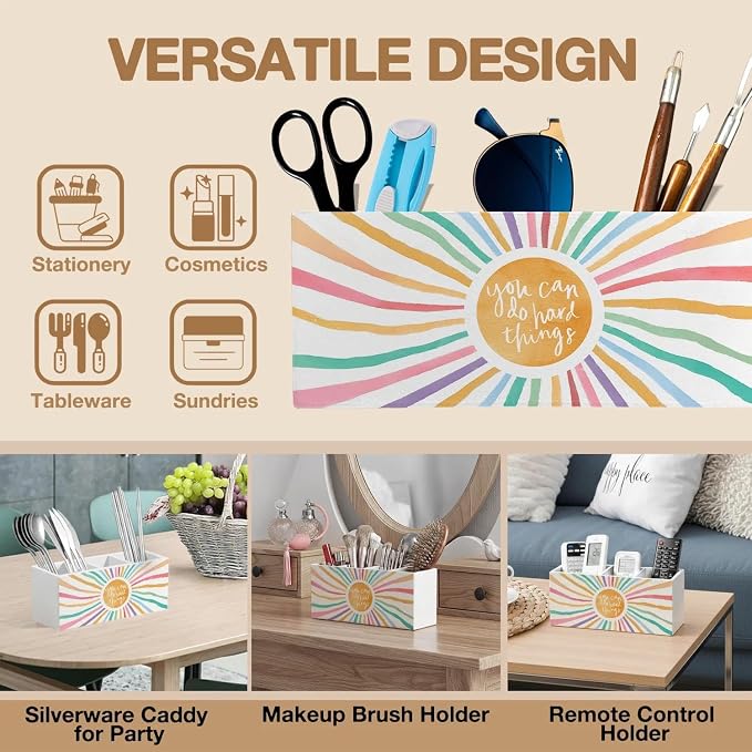 Boho Colorful Sunshine Pen Pencil Holder Organizer - Image 6