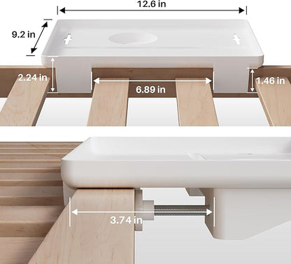JOYMOOP Clip-On Bedside Shelf for Bunk Beds, Dorm Room Essentials, Bedside Caddy - Image 3
