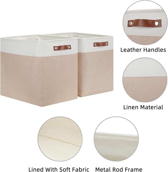 HNZIGE Large Fabric Storage Basket - Image 2