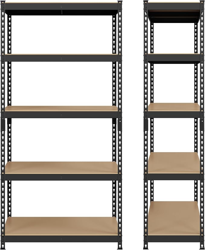 Topeakmart 5-Tier Utility Shelves, Metal Storage Shelves Garage Shelving Unit - Image 7