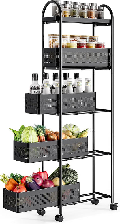 KINGRACK 5-Tier Slim Storage Cart by KINGRACK