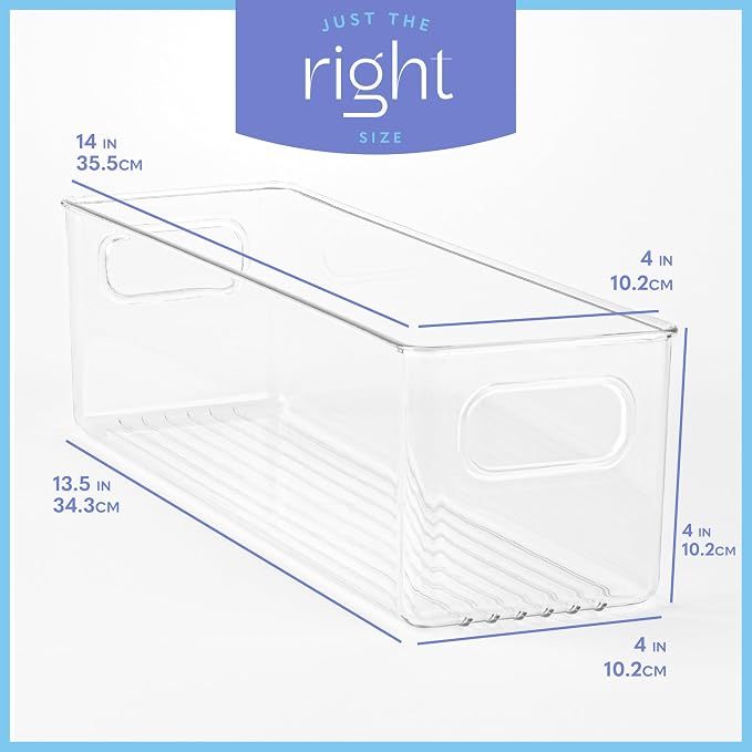 primebox Plastic Food Storage 2 Pack Clear Container Bin - Image 3