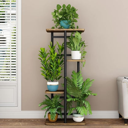 LINZINAR Plant Stand Indoor 4 Tier 5 Potted Multiple Plant Shelf Stands - Image 2