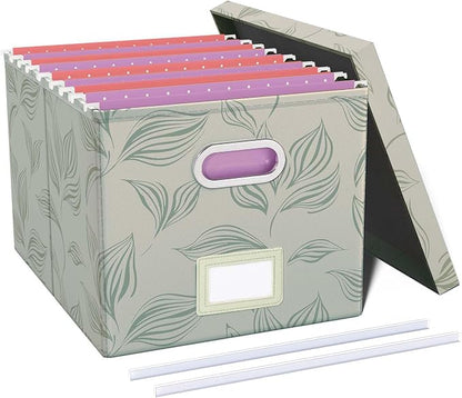 File Organizer with Lid, File Box, File Cabinet by Oterri