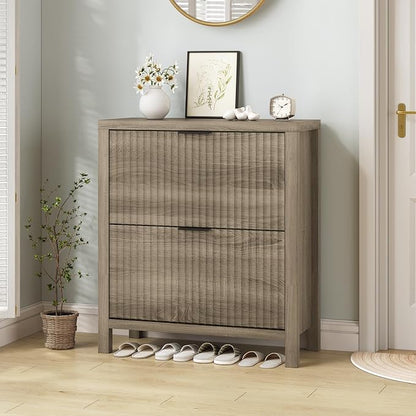 Fluted Shoe Cabinet Storage - Image 8
