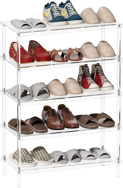 Aquiver 5-Tier Acrylic Shoe Rack by AQUIVER