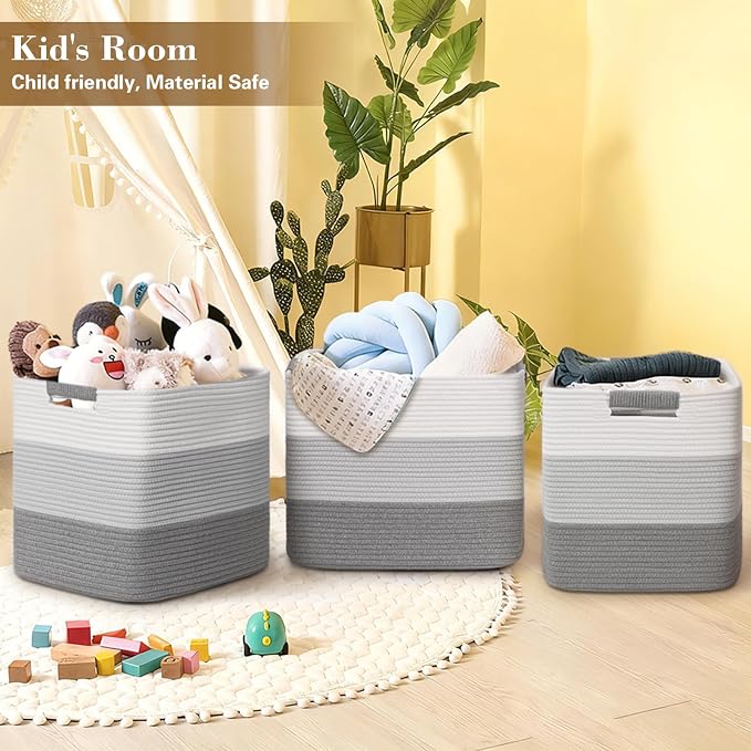 15×13 Inch Storage Cubes, 3 Pack Cube Storage Bins - Image 8