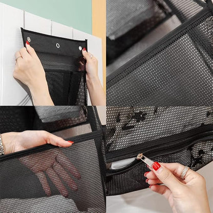 ALYER Multi-Scene Suitable Hanging Mesh Laundry Basket, Behind The Door Storage - Image 3