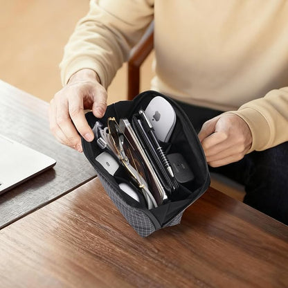simtoper Small Electronics Organizer Travel Case – Slim Travel Cable Pouch - Image 5