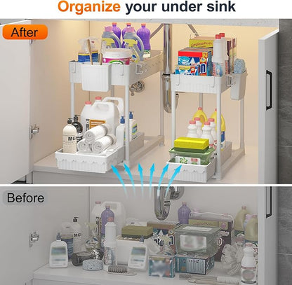 Sevenblue 4-Pack 2-Tier Under Sink Organizer - Image 3