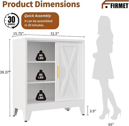 Kitchen Sideboard Buffet with Storage, Adjustable Shelves, Small Pantry Storage - Image 3