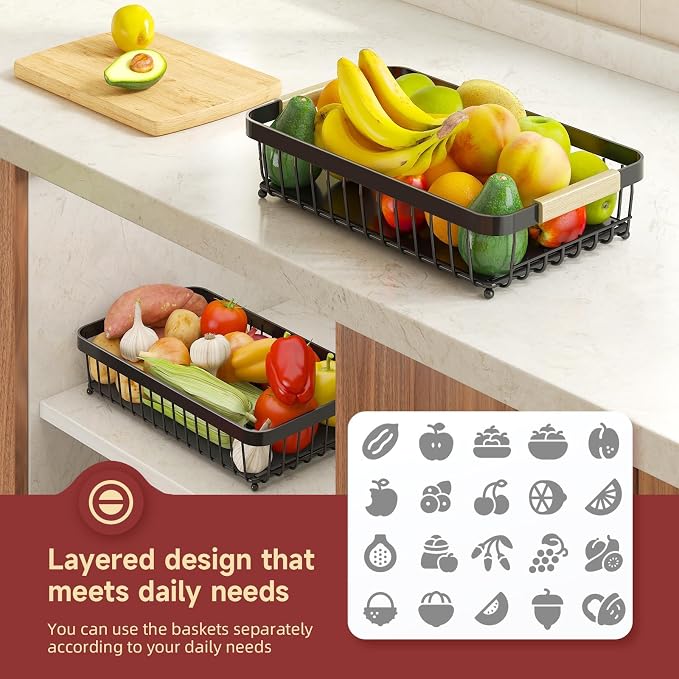 Sevenblue 2-Tier Fruit Basket - Image 6