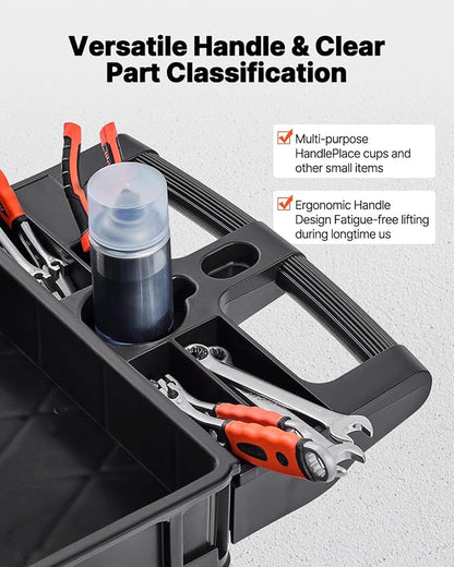 VEVOR Utility Cart, 3-Tier Plastic Service Cart - Image 4