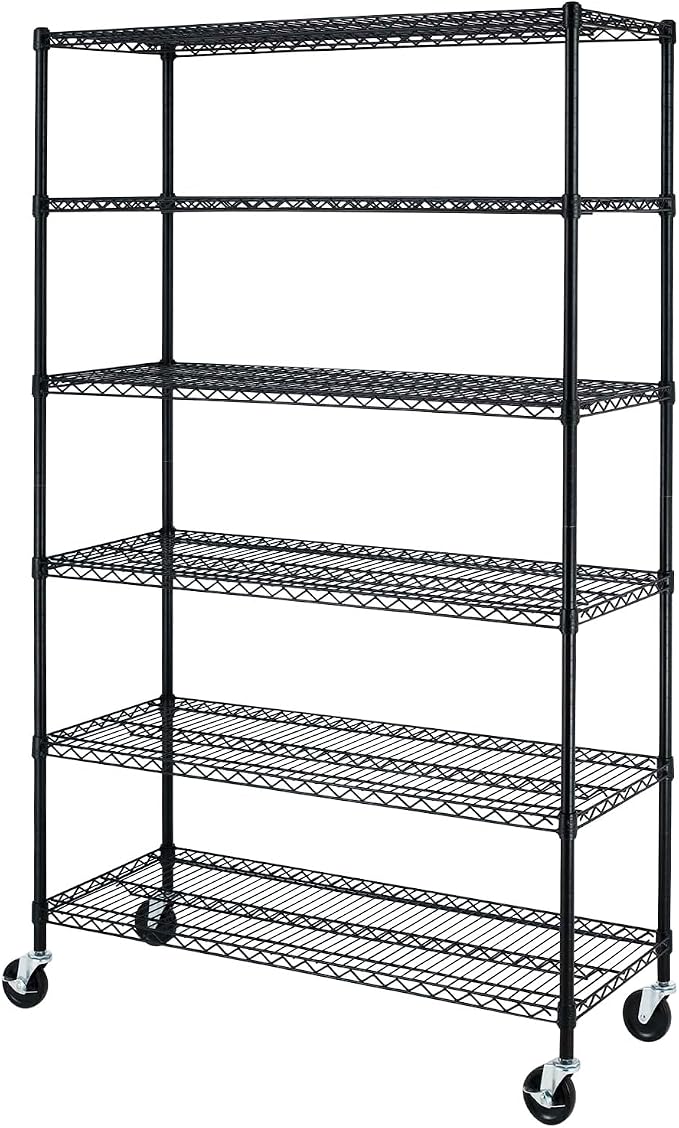 BestOffice Storage Shelves 6 Tier Metal Shelves Adjustable Heavy Duty Garage by BestOffice