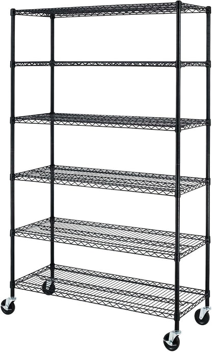 BestOffice Storage Shelves 6 Tier Metal Shelves Adjustable Heavy Duty Garage by BestOffice