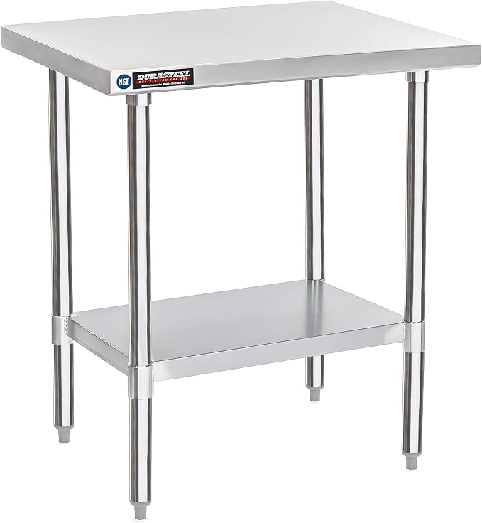 DuraSteel 30x24 Small Stainless Kitchen Island by DuraSteel