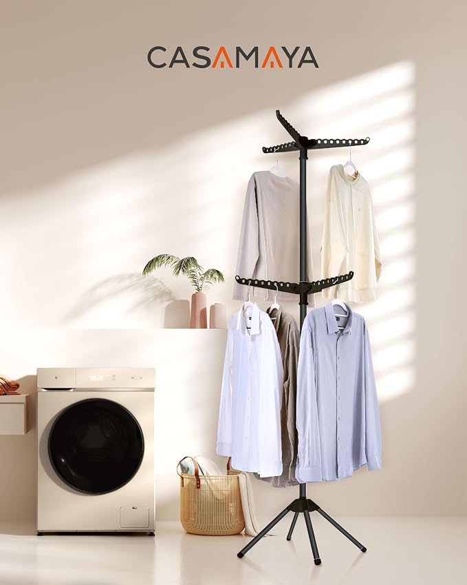 CASAMAYA Clothes Drying Rack Foldable, 74.8 inch 2 Tier Laundry Drying Rack - Image 2