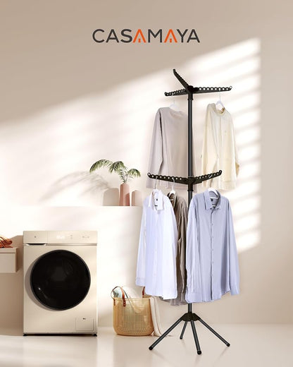 CASAMAYA Clothes Drying Rack Foldable, 74.8 inch 2 Tier Laundry Drying Rack - Image 2