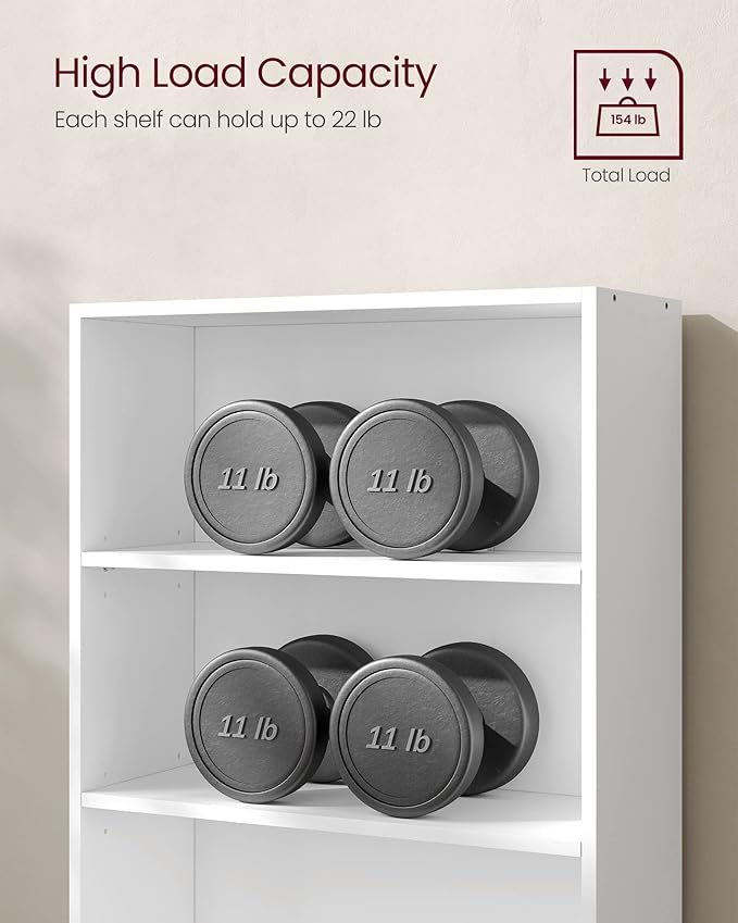 VASAGLE Set of 2 Bookshelves, 23.6 Inches Wide, 6-Tier Open Bookcases - Image 9