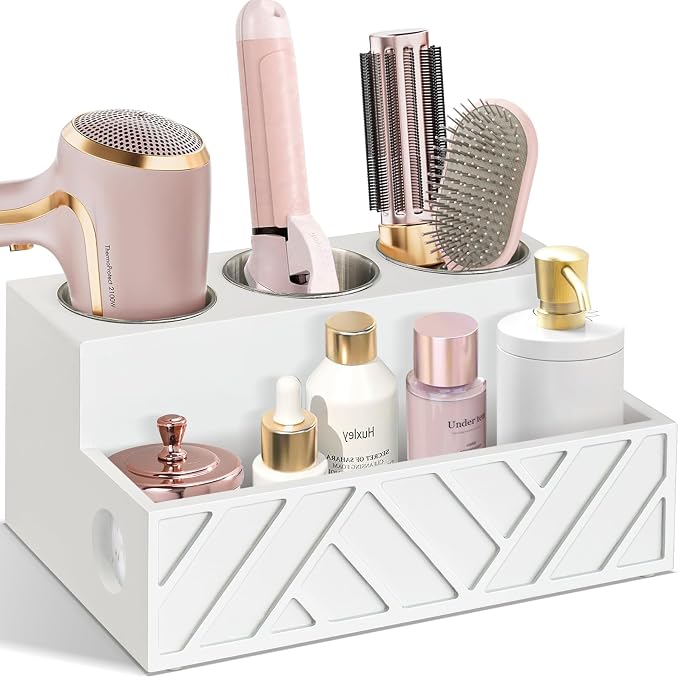 Hair Tool Organizer, Hair Dryer Holder Wall Mounted, Bathroom Countertop by Unistyle
