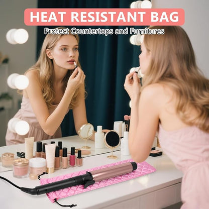 AMIJEAL Heat Resistant Hair Tools Organizer Bag Portable Travel Drawstring - Image 2