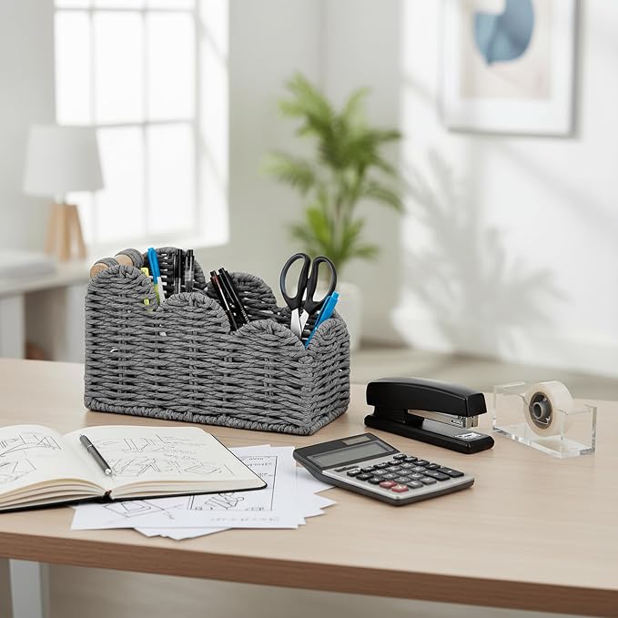 CubesLand Bedside Table Desk Organizer Caddy, Remote Pen&Pencil Holder Cup - Image 5