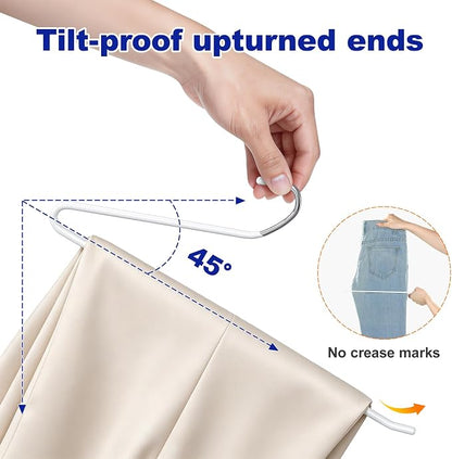 30 Pack Open Ended Metal Pant Hangers, Space Saving Non Slip Clothes Hangers - Image 5