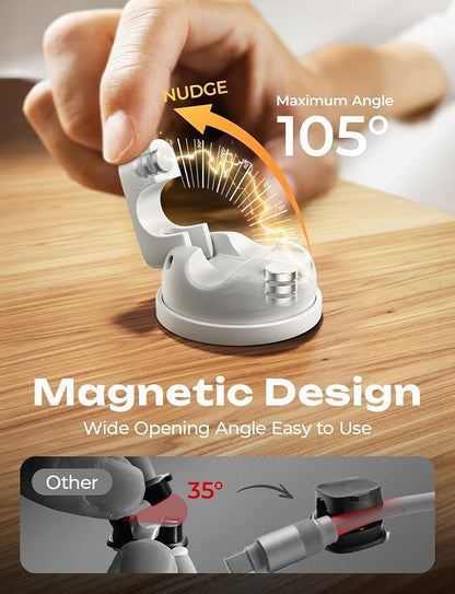 12-Pack Rotatable Cord Holder for Nightstand, LISEN 360°Rotating Magnetic Clips - Image 6