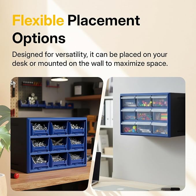 NORTHSKY 9-Drawer Plastic Drawer Storage Cabinet - Image 5