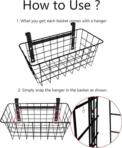 MaraFansie Basket with Hook, Grid Storage Basket, Over the Cabinet Door - Image 8