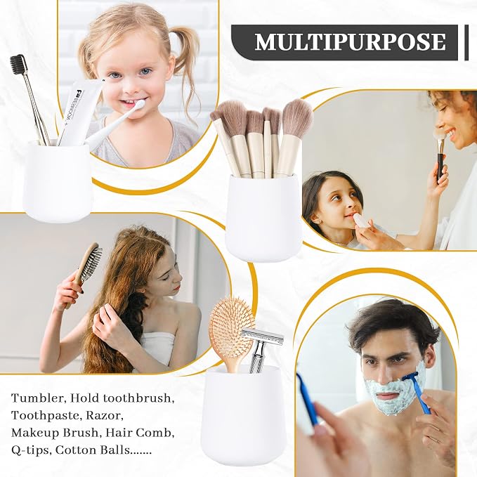 BosilunLife White Bathroom Accessory Set - Image 3