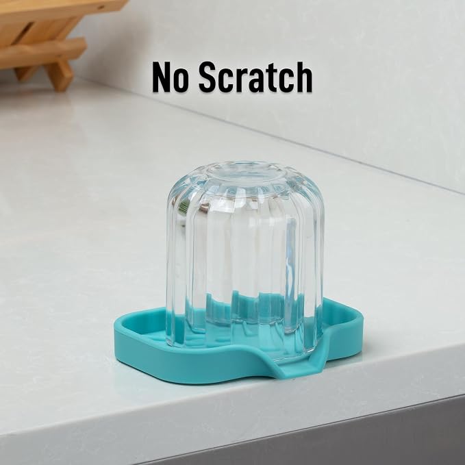 Zulay Kitchen Small Silicone Sponge Holder – Space-Saving Sink Organizer Tray - Image 7