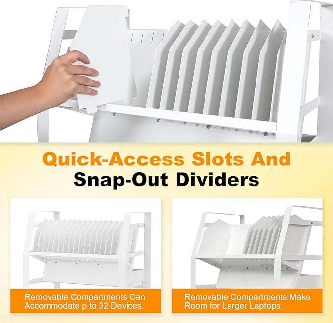 32 Device Mobile Charging Cart Universal Open Charging Station - Image 6