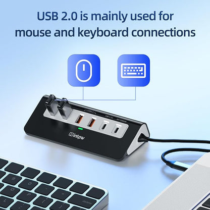 intpw USB C Hub, P9 PRO USB C Hub Multiport Adapter - Image 6