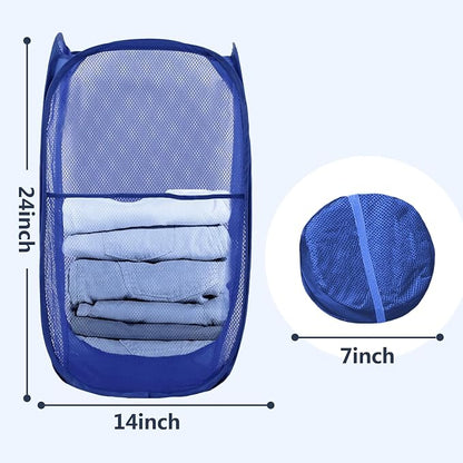 Pop Up Laundry Hamper, Mesh Laundry Basket Collapsible, Foldable Hamper - Image 2