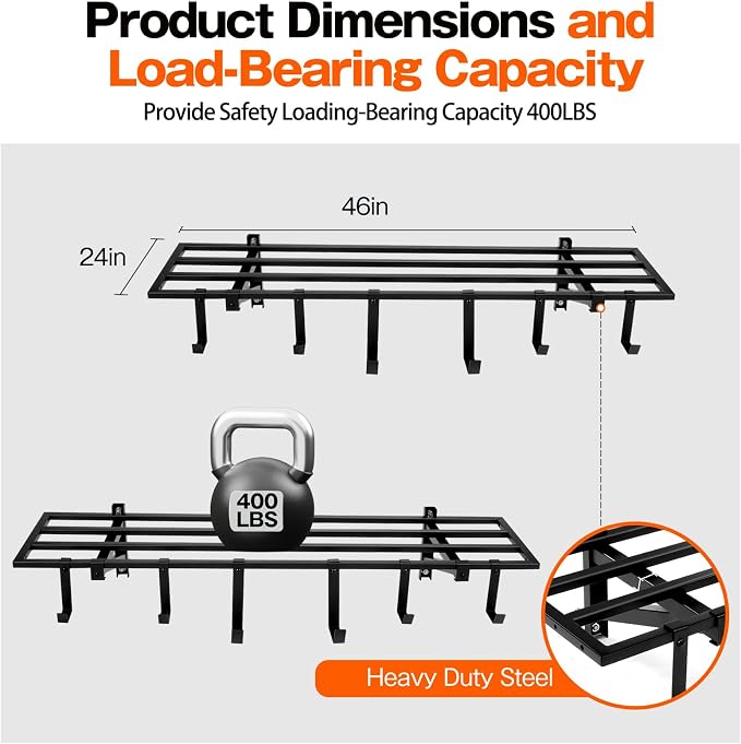 Garage Wall Shelving, 1X4 ft Garage Storage Rack, Heavy Duty Wall Mounted - Image 2
