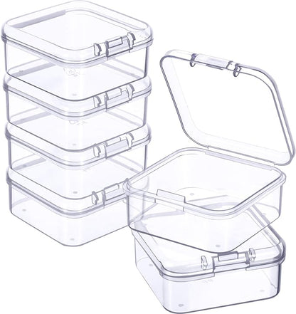 Jetec 6 Pieces Mini Plastic Clear Beads Storage Containers Box by Jetec
