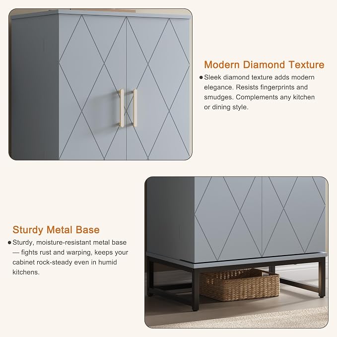 Saudism Pantry Cabinet, Large Cupboard - Image 4