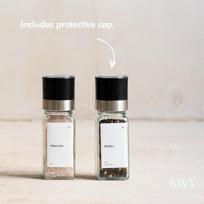 KIVY Salt and Pepper Grinder Set of 2 – Adjustable Ceramic Grinder – Spice Mill - Image 5