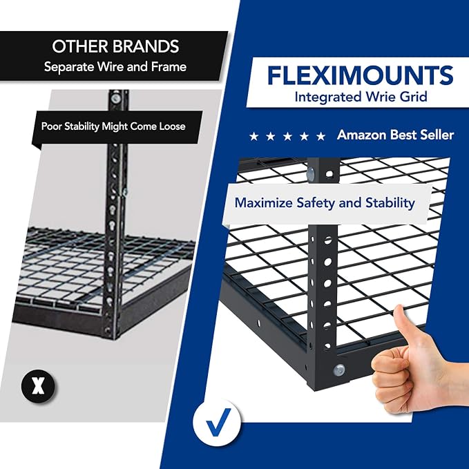 FLEXIMOUNTS 2x8 Garage Storage Rack, Adjustable Overhead Storage Organization - Image 4