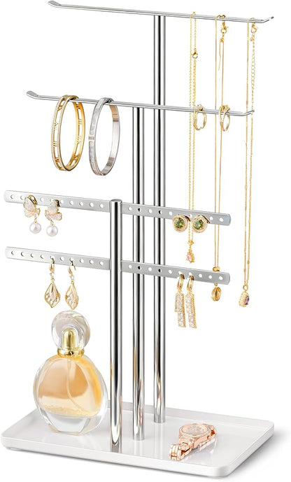 pickpiff Silver Jewelry Stand Holder Organizer: 14.5" Sturdy Hanger by pickpiff