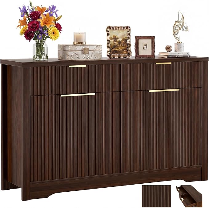 Cyclysio 55" Fluted Buffet Cabinet by Cyclysio